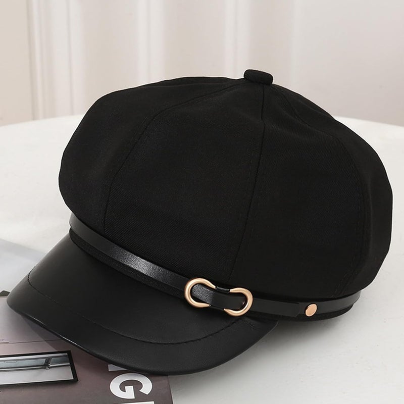 Busnos Newsboy Hats for Women and Men Beret Women's Hats & Caps Fall and Winter Womens Hat y2k Hat Women's Octagonal Cap - Image 4